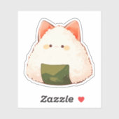 Sticker Onigiri Chat Cute (Feuille)