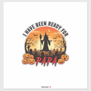 Sticker Ont été prêts Papa Halloween Sorcière Citrouilles