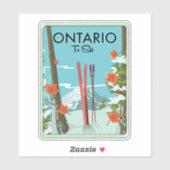 Sticker Ontario À Ski (Feuille)