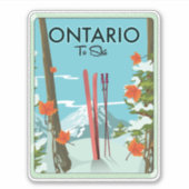 Sticker Ontario À Ski (Devant)