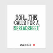 Sticker Ooh. Cela nécessite un tableur, comptabilité amusa (Feuille)