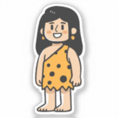 Sticker Oona femme des cavernes (Recto)