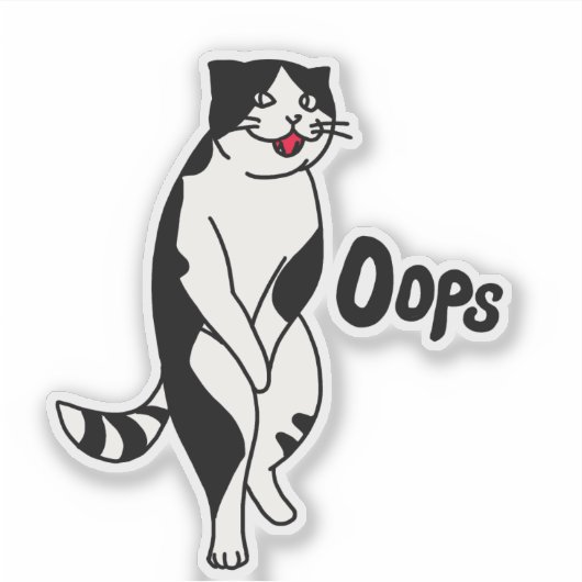 Sticker Oops cat (Devant)