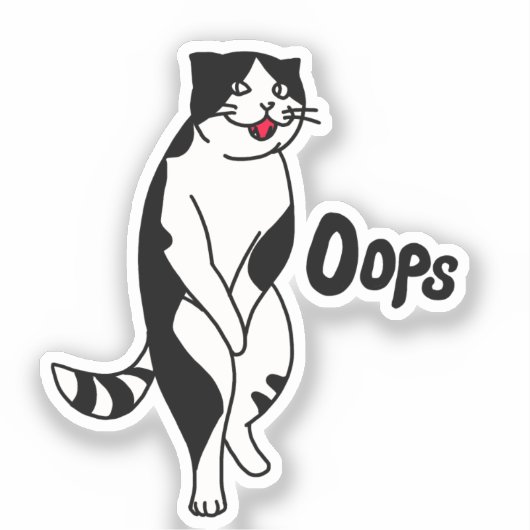 Sticker Oops cat (Recto)