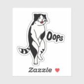 Sticker Oops cat (Feuille)