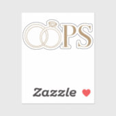 Sticker OOPS ! Fête d'anniversaire de divorce (Feuille)