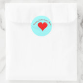 Sticker op dag van de valentijn (Tas)