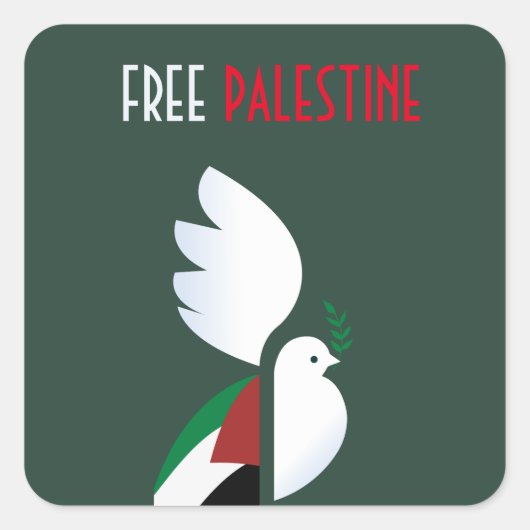 Sticker op het Plein van de Vrijheid van Palestina (Voorkant)