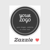 Sticker Opaque ou transparent votre logo élégant modifiabl (Feuille)
