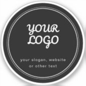 Sticker Opaque ou transparent votre logo élégant modifiabl (Recto)