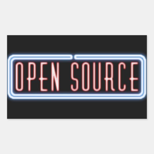 Sticker Open Source Neon Sign (Devant)