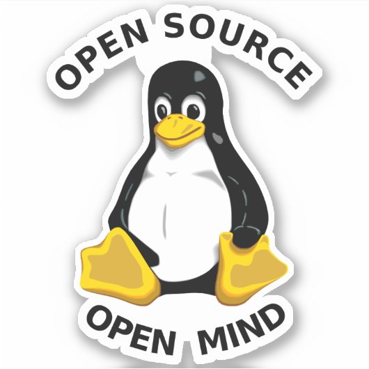 Sticker Open Source Open Mind (Devant)