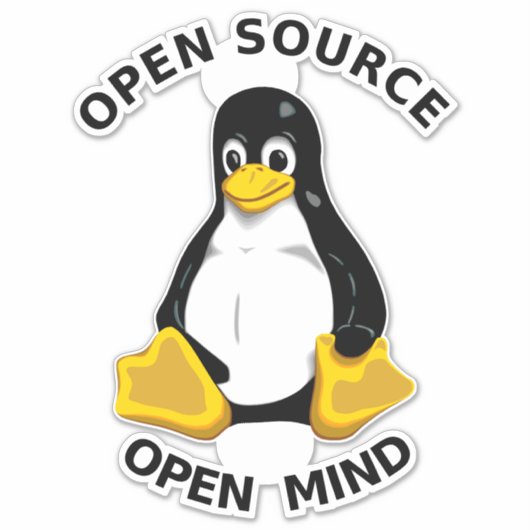 Sticker Open Source Open Mind (Devant)