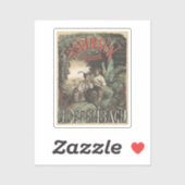 Sticker Opéra de Robinson Crusoé poster vintage (Feuille)