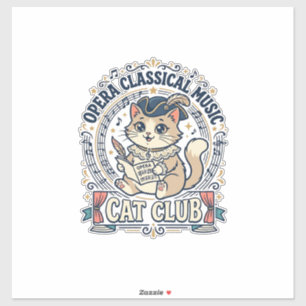 Sticker Opéra Musique Classique Chat Chat Mignon T-Shirt D