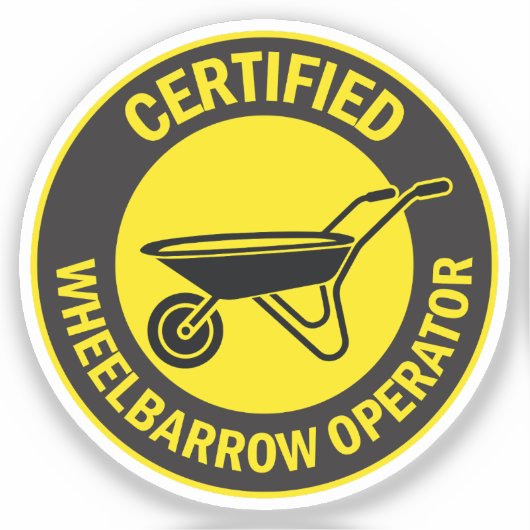 Sticker Opérateur certifié de brouette (Recto)