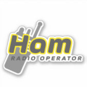 Sticker Opérateur radio de jambon (Devant)