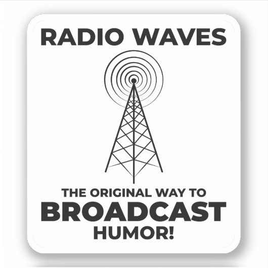 Sticker Opérateur Radio Ham Amateur Drôle Dire (Devant)