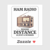 Sticker Opérateur radio vintage de jambon (Feuille)