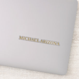 Sticker Or & Blanc Minimaliste Simple Moderne