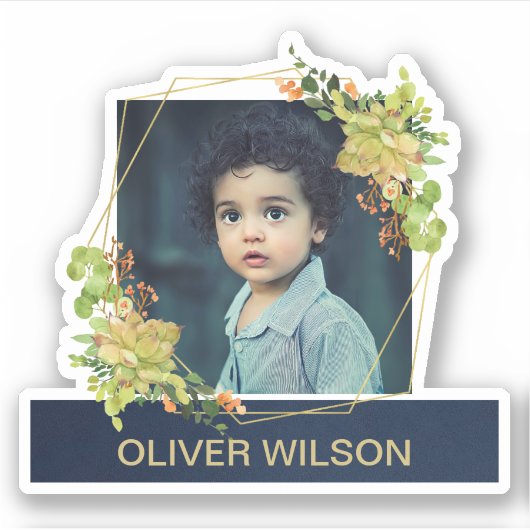 STICKER OR CACTUS SUCCULENT FOLIAGE WREATH PHOTO OVERLAY (Devant)