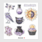 Sticker Or Purpule Brille Soleil (Feuille)