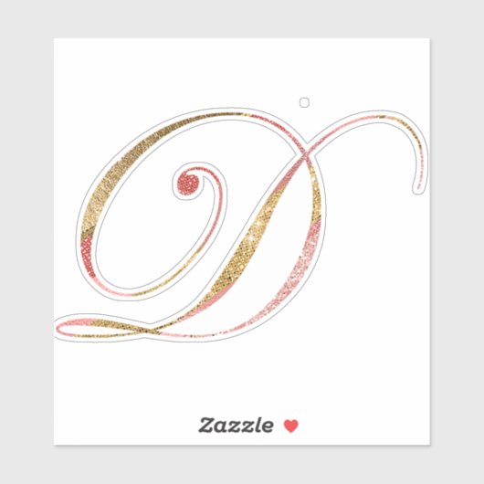 Sticker or rose initial (Feuille)