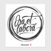 Sticker Ora et labora (Feuille)