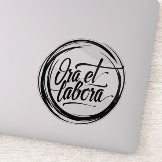 Sticker Ora et labora (Détail)