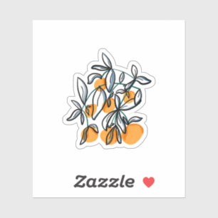 Sticker Orange acidulé