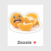 Sticker Orange apeuré (Feuille)