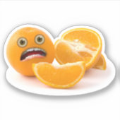 Sticker Orange apeuré (Devant)