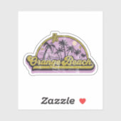 Sticker Orange Beach, Alabama (Feuille)