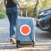 Sticker Orange Checkerboard pour Vacances (Valise Insitu)