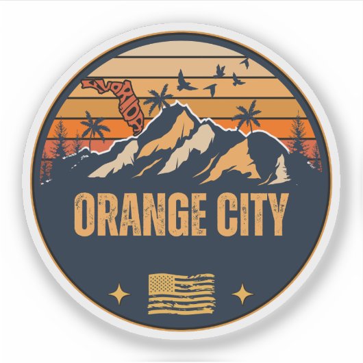 Sticker Orange City, Floride (Devant)