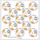 Sticker orange gris équipe couleurs joueurs individuels de (Feuille)