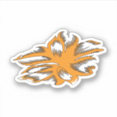 Sticker Orange jaunâtre, Jaune orangé (Devant)