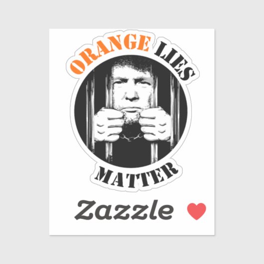 Sticker Orange ment contre Trump (Feuille)