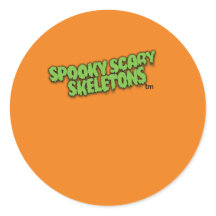Sticker orange Skeletons éffrayant !