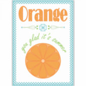 Sticker Orange Vous êtes content C'est été (Devant)