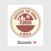 Sticker Oranges de Floride - Souvenir de l'État Citrus (Feuille)