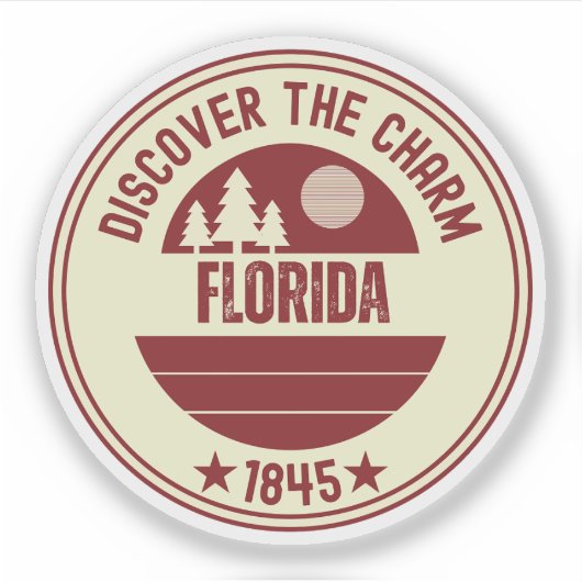 Sticker Oranges de Floride - Souvenir de l'État Citrus (Devant)