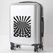 Sticker Orb Geo noir et blanc (Sur valise)