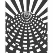 Sticker Orb Geo noir et blanc (Devant)