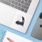 Sticker Orca (Ordinateur portable avec iPhone)