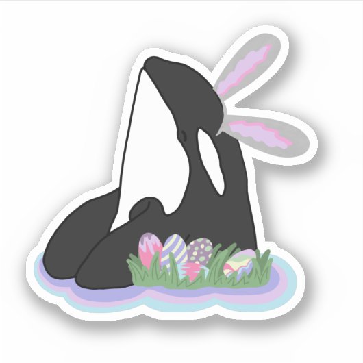 Sticker Orca Bunny de Pâques (Devant)