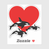 Sticker Orca Killer Whales Lover (Feuille)