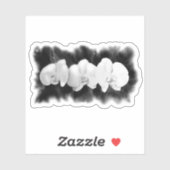 Sticker Orchidées d'aquarelle noir et blanc (Feuille)