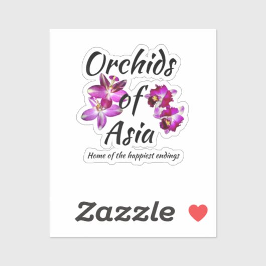 Sticker Orchidées d'Asie (Feuille)