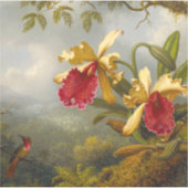 Sticker Orchidées et colibri Heade (Devant)